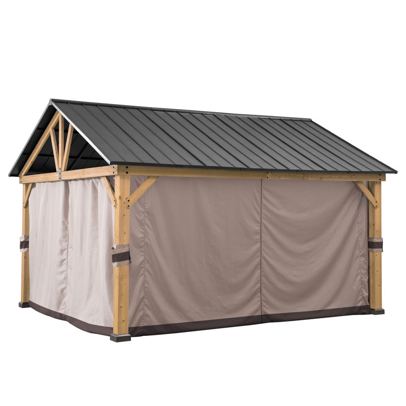 Curtain for Sunjoy cedar wood gazebos, 86.61cm H x 148.82cm W x 148.82cm D
