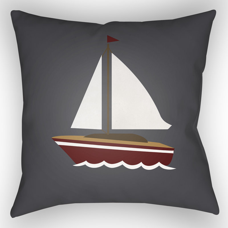 Outdoor Throw Pillow, 18" H x 18" W x 4" D, Blue