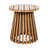 Outdoor Acacia Wood Patio Side Table, Round Coffee Table For Backyard, Lawn, Balcony,Light Teak-333757252