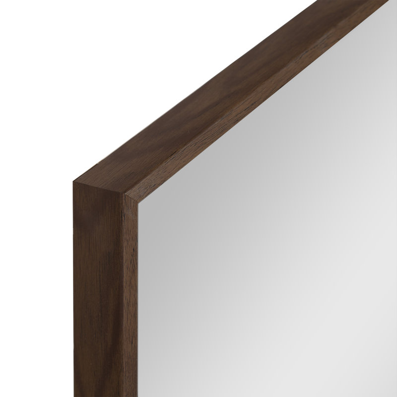Miroir décoratif Logsdon, Noyer brun, 36,73 po x 24,72 po