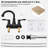 Single-Hole 2-handle Bathroom Faucet with Drain Assembly-93762941