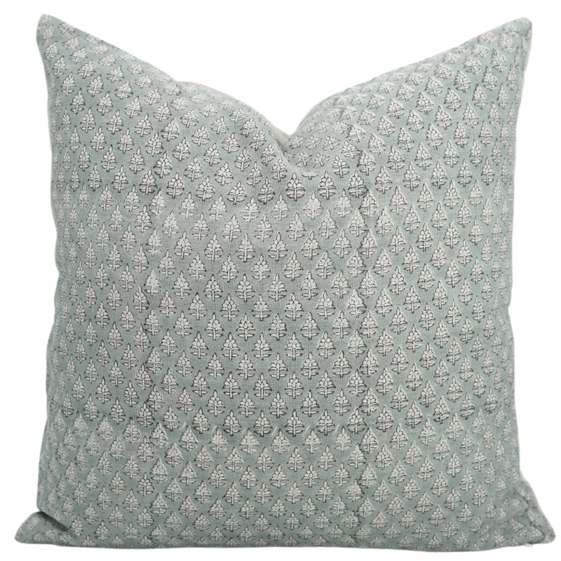 Housse de coussin en coton Floral, H 18 po x l 18 po