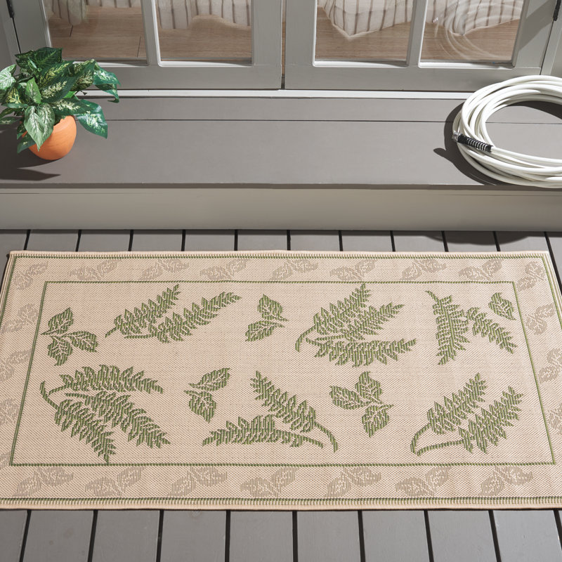 Tapis d'intérieur / extérieur à fleurs Herefordshire Performance, Rectangle 2 pi 7 po x 5 pi
