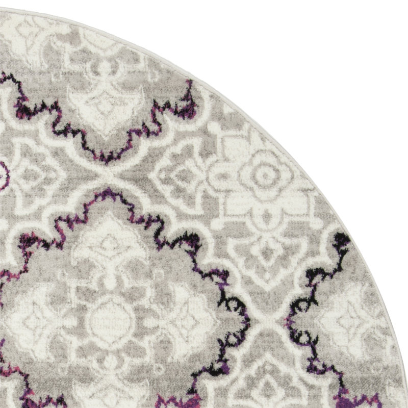 Micheline Performance Geometric Rug, Round 6'7"