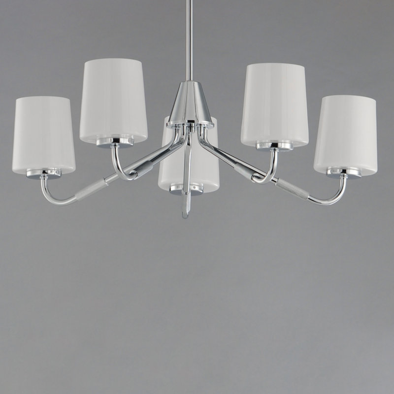 Durham-Single-Tier Chandelier, Polished Chrome