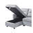 Iride 81.5"W Light Gray Velvet Reversible Sleeper Sectional Sofa With Storage Chaise And Side Pocket-1918712308-1918712311