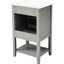 Meuble-lavabo de 20 po avec lavabo sous-comptoir simple, couleur grise, finition peinte, porte à fermeture douce, support de rangement sur la tablette inférieure ouverte, charnières en acier inoxydable, armoire en céramique à deux niveaux à assembler-1895207471