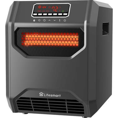 Lifesmart 1500 Watt Watt Electric Cabinet Space Heater with Adjustable  Thermostat , Remote Included and with Digital Display u0026 Reviews | Wayfair