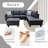 3-piece Faux Leather Sectional Sofa-1459273675