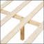 Lit contemporain avec dossier en cuir blanc tissé et structure en bois durable, parfait pour un décor moderne et naturel.