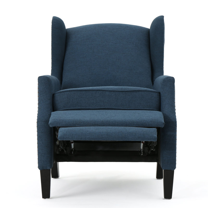 Fauteuil inclinable manuel 26,5 po Boruta, Mélange de polyester bleu marine
