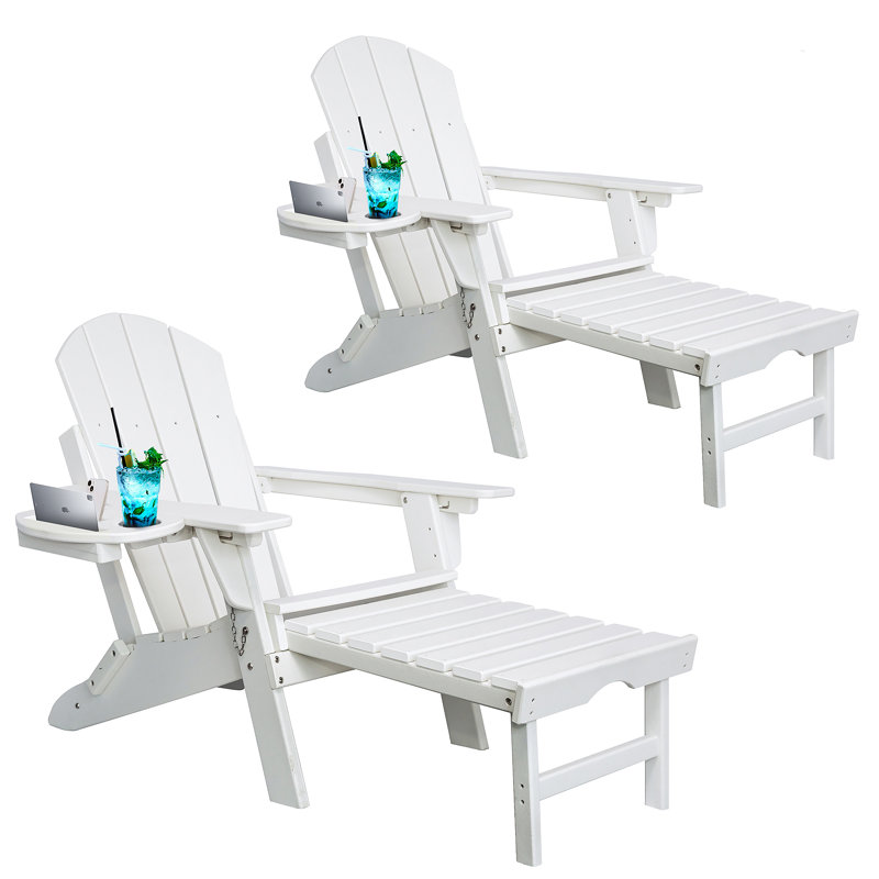Chaise Adirondack pour l'extérieur Hdpe, Blanc