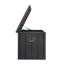 Boîte de rangement extérieure imperméable, grand bac de rangement pour patio pour coussins extérieurs, coussins décoratifs, outils de jardin, verrouillable (gris foncé)-123216598