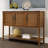 Entryway Table with artificial stone look tabletop 47'' Oak