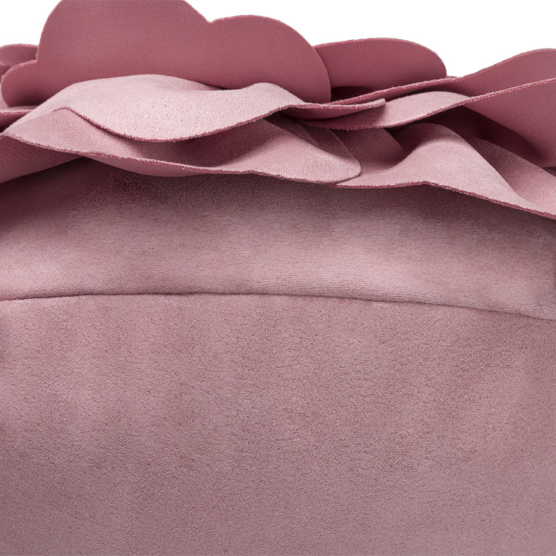3D Peony Flower Accent Pillow Handmade Cushion Appliqued Decorative Throw Pillow Cover & Insert 14in, Dark Blush Pink