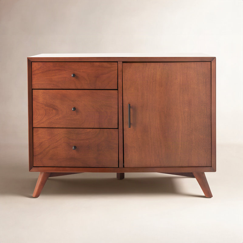 Williams Solid and Manufactured Wood Accent Cabinet, Chestnut