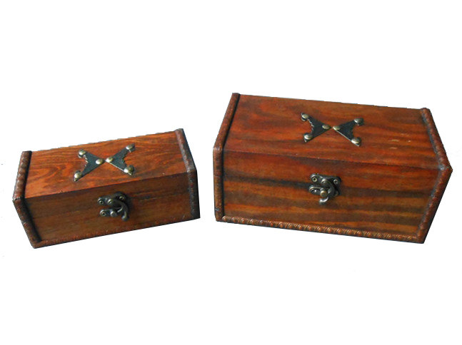 Ensemble de coffre en bois 2 pièces Cutlip