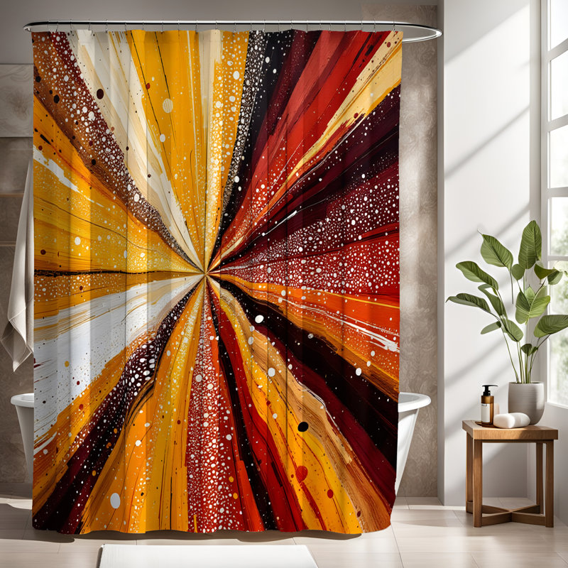 Shower Curtain w/ Bathmat, 72"H x 70"W