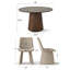 Ensemble de salle à manger à piédestal rond 5 pièces avec chaises d'appoint rembourrées-326955018
