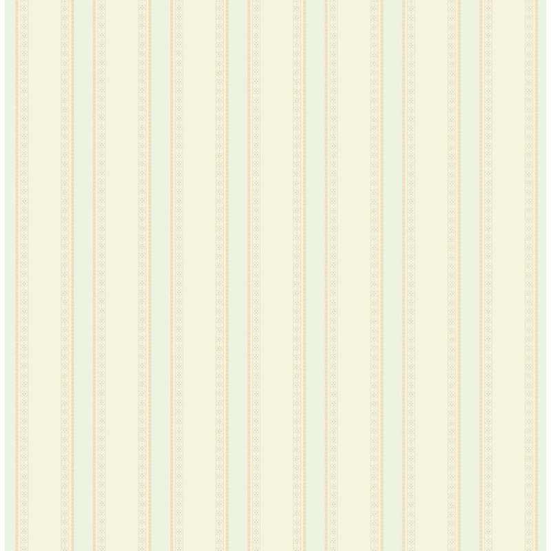 Papier peint rayé caramel et crème non tissé Seabrook Designs, Bleu