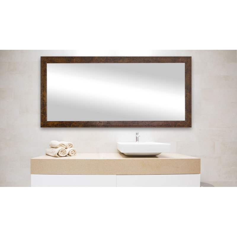 Hinatea Engineered Wood Flat Wall Mirror, 35" x 64" 