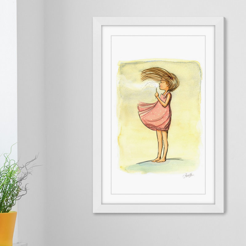 «Make A Wish» par Phyllis Harris, reproduction encadrée, H 24 po x l 16 po x P 1,5 po