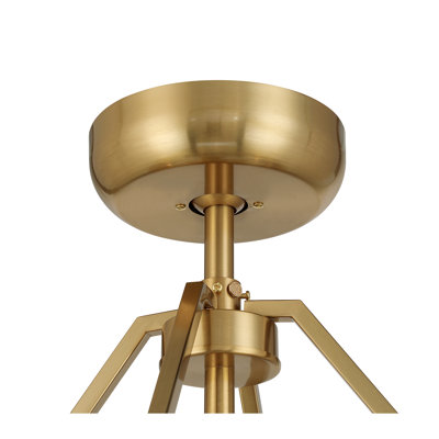 Gaia 4-Light Fan D'Lier in Warm Brass by Breegan Jane