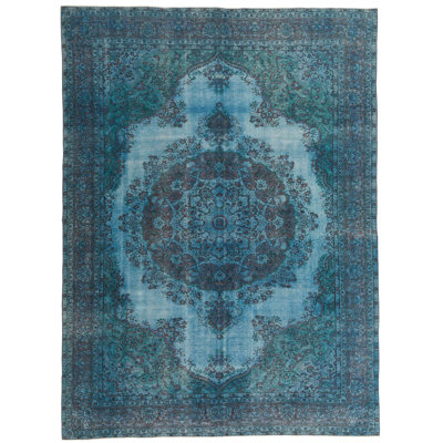 8x11 Blue and Navy Turkish Traditional Rug