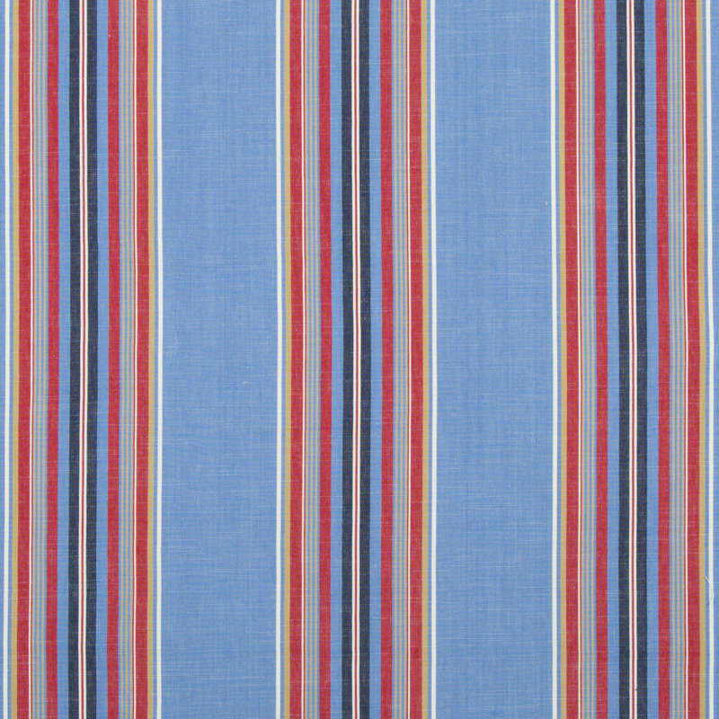 Verdon 100% Cotton Fabric, Blue/Red