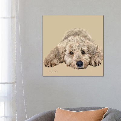 Labradoodle by Vicki Newton - Wrapped Canvas Painting
