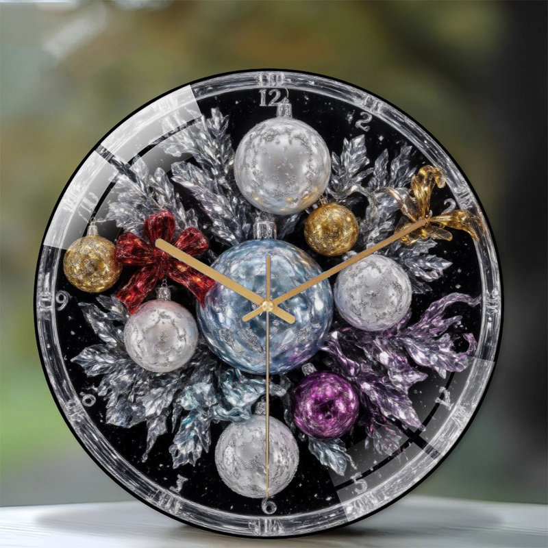 Horloge murale en verre 12 po