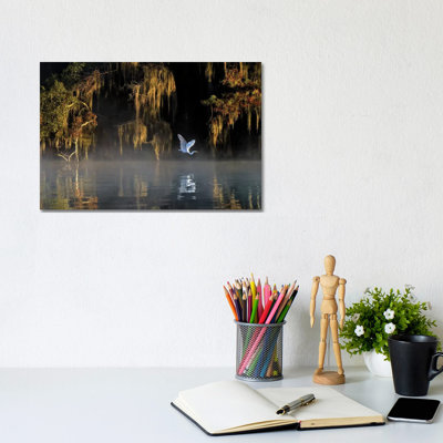 Egret 1 Piece Wrapped Canvas Wall Art