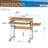 Compact Computer Desk with Side Shelf and Keyboard Panel