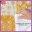 Édredon orange à motif floral-127458666