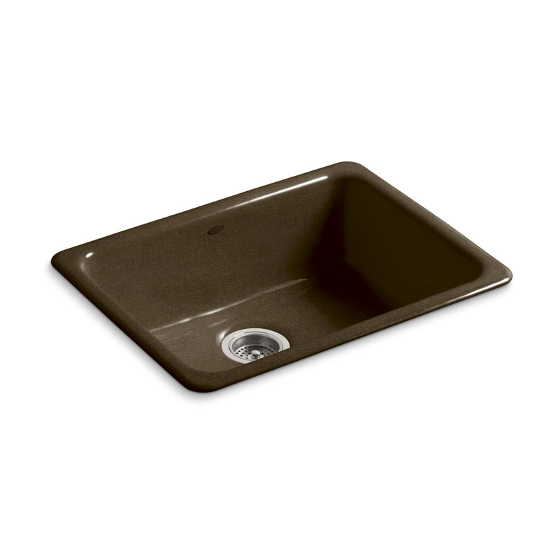 IronTones 24.25" L x 19" W x 8" Dual Mount Kitchen Sink, Ember