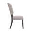Ensemble de 2 chaises d'appoint avec siège et dossier rembourrés en tissu, beige et chêne gris vieilli