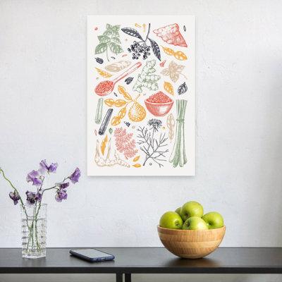 Art culinaire rétro, herbes et épices