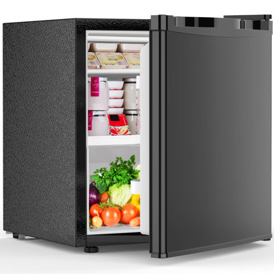 Mini réfrigérateur 1,6 pi³ COWSAR, réfrigérateur compact à porte simple réversible, thermostat réglable, ultra silencieux, écoénergétique pour le bureau, le dortoir, la chambre à coucher, un appartement - noir