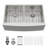 33" L x 21" W Farmhouse Kitchen Sink Double Bowl 50/50 Stainless Steel Kitchen Sink Apron Front-100667714