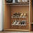  Set of 2 Metal Wire Shelving Unit Sloping Shoe Racks w/ Heightened Edge