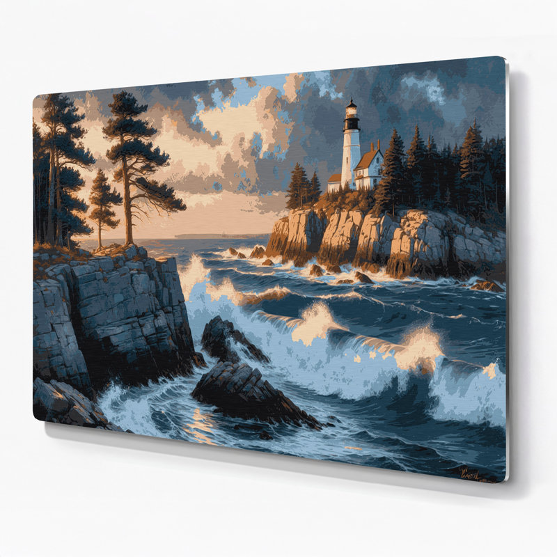 États-Unis, Maine gris, art mural en métal, H 12 po x l 18 po x P 0,05 po