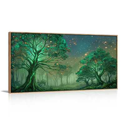 Forêt mystique encadrée, ensemble de reproductions d'art sur toile encadrées de 1 x 58 x 28 pouces