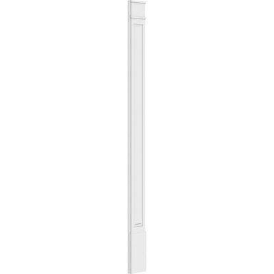 TruCraft Raised Panel Pilaster w/ Decorative Capital & Base, 10"W x 120"H x 2"P Base Can Be Trimmed Up To 6 5/8", Architectural Grade PVC, Sold As Pair