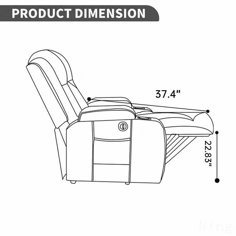 PU Power Lift Recliner - 8-Point Massage, Lumbar Heating, USB, Cup Holders, Infinite Position, Beige