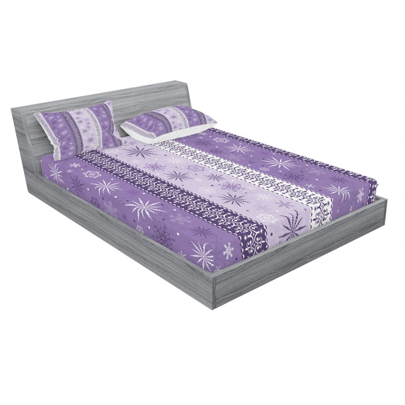 Microfiber Striped Sheet Set, Full Sheet Set with Fitted Sheet