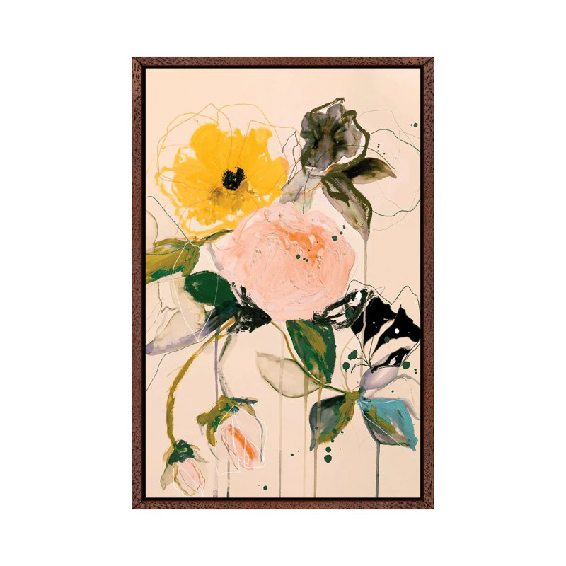 Roses Butterfly by Leigh Viner - Gallery-Wrapped Canvas Giclée on Canvas, 66.04 cm H x 45.72 cm W, Classic Wood Framed