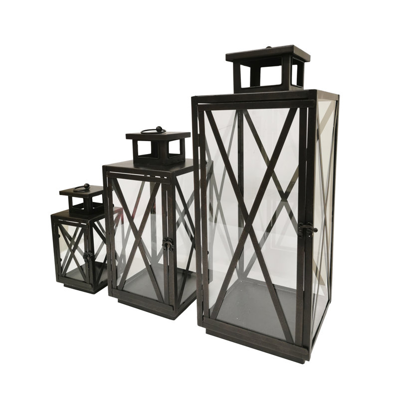 23'' H Glass Tabletop Lantern