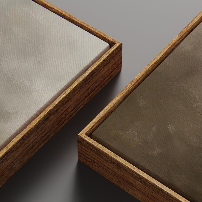 «Vintage Landscape Wall Art», ensemble de 2 toiles encadrées 20 x 60 pouces, Naturel