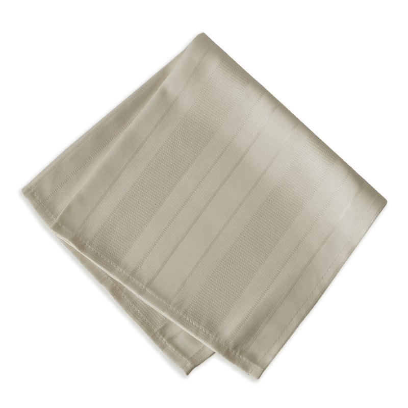 Robyn 100% Polyester Striped Square Napkin, Gray