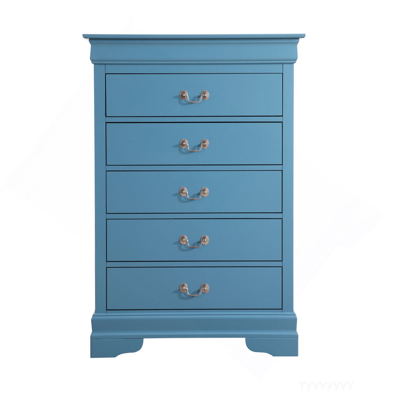 Louis Phillipe Chest , Teal, Teal